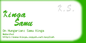 kinga samu business card